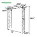 Metal Garden Arch Garden Arbor Trellis Climbing Plants Support Rose Arch Black_maomaolike.com