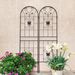 2 Pack Metal Garden Trellis 71" X 19.7" Rustproof Trellis For Climbing Plants Outdoor Flower Support Black_maomaolike.com