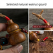 Peaceful Fortune Natural Walnut Wood Snake Head Gourd Interior Hanging Ornament Rearview Mirror Decoration Pendant Car_maomaolike.com