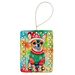 Chihuahua Christmas Porcelain Ornament Christmas Tree Hanging Decorations For Home Christmas Holiday, Rectangle, Gift, Multicolor_maomaolike.com