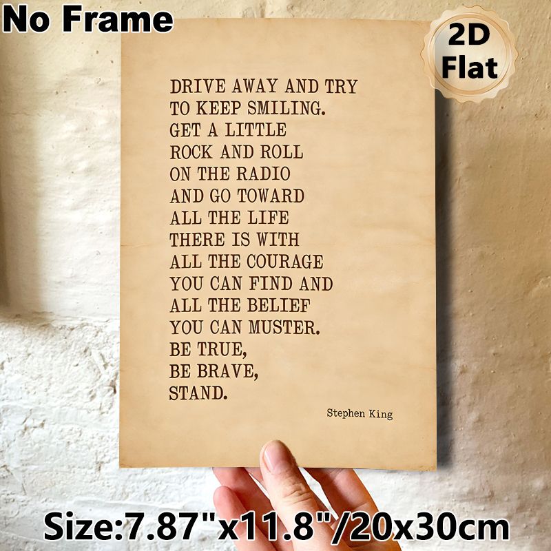 Inspirational Quote Painting Poster, Vintage-toned Text Art Poster, Motivational Words About Courage And Belief, Ideal For Home Office And Living Room_maomaolike.com