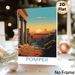 Pompeii Themed Painting Poster, Warm-toned Retro Ancient Ruins Sunset Scene Poster, Vintage Artistic Wall Decor Ideal For Living Room, Study And Home_maomaolike.com