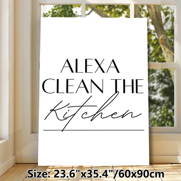 Kitchen Humor Painting Poster, Minimalist Black & White Typographic Poster, Witty Daily Reminder Ideal For Kitchen Spaces_maomaolike.com
