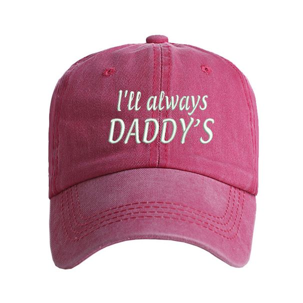 Unisex Washed cotton Embroidery Daddy Alphabet baseball hat Father's Day gift hat Hip Hop hat_maomaolike.com
