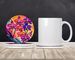 Colorful Orchids Large Sandstone Coasters Pack Of 4 Absorbent Round Coasters Decor Gifts For Men Or Women, 4 In, Multicolor_maomaolike.com