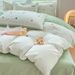 Wholesale INS Fresh Simple Towel Pure Four-Piece Washed Cotton Solid Color Embroidery 4-Piece Set_maomaolike.com