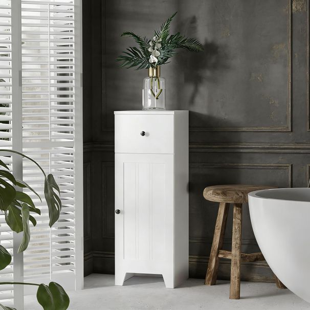 Bathroom Storage Cabinet, Cabinet Organizer With 1 Drawer And Adjustable Shelf_maomaolike.com