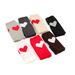 Unisex Short half finger knitted gloves Student office typing heart cuff wool warm love fingerless gloves_maomaolike.com