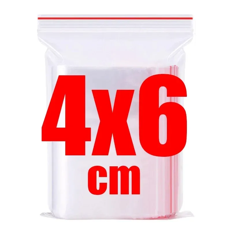 100/200Pcs Small Zip Lock Plastic Reclosable Transparent Vacuum Bag Clear Ziplock Food Storage Bags_maomaolike.com