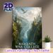 Basgiath War College Fantasy Painting Poster, Misty Canyon & Castle With Flying Dragon Poster, Immersive Magical Vibe Ideal For Bedroom, Study Room_maomaolike.com