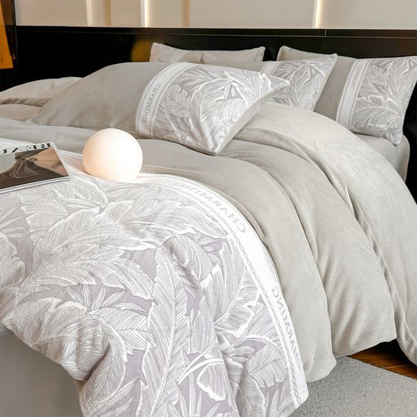 Bedding Milk Crystal Velvet Student Dormitory Winter Fleece Quilt Cover Three-Piece Set Wholesale_maomaolike.com
