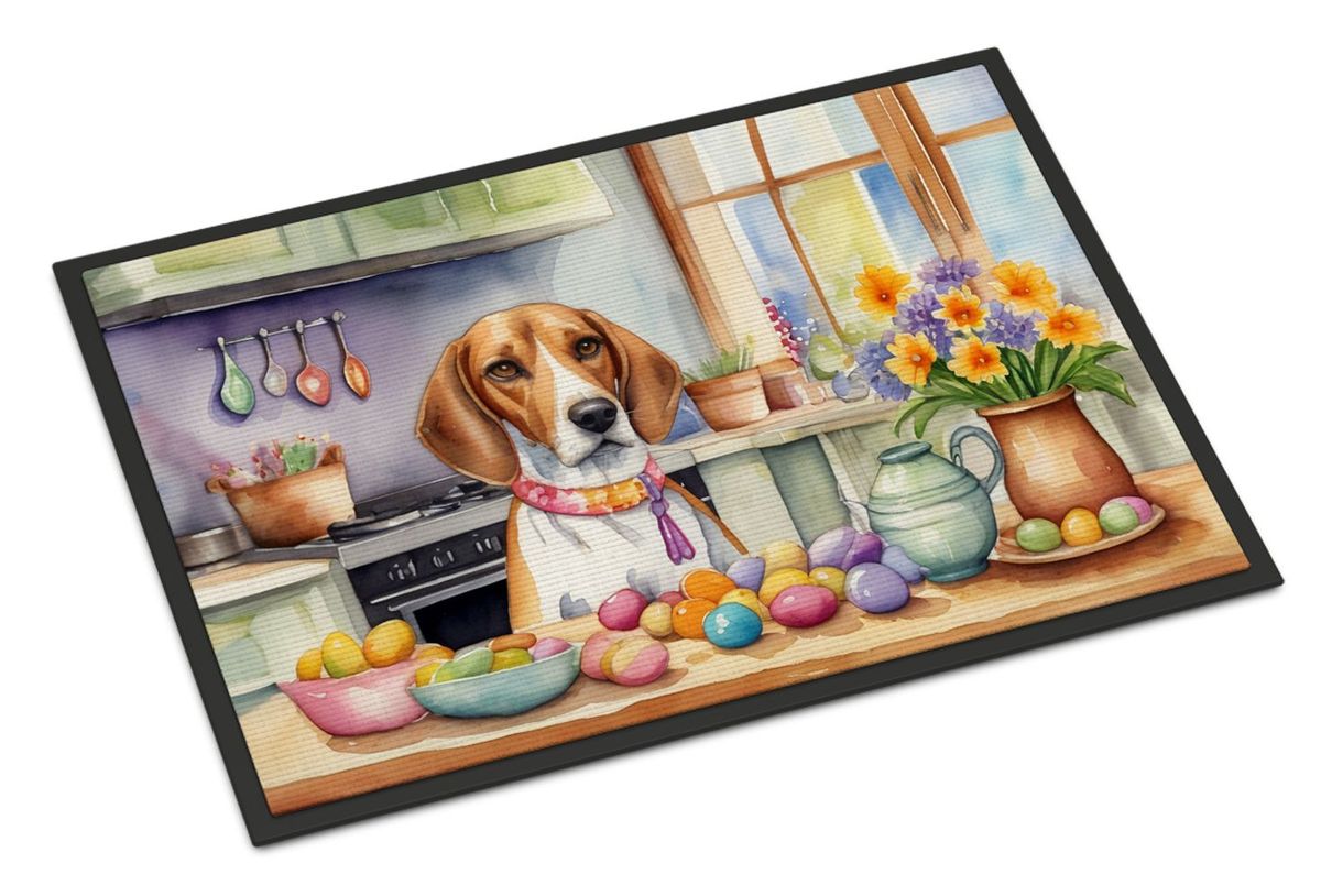 Decorating Easter English Foxhound Doormat Front Door Mat Indoor Outdoor Rugs For Entryway, Non Slip Washable Low Pile, 24H X 36W_maomaolike.com