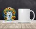 Samoyed In Sunflowers Large Sandstone Coasters Pack Of 4 Absorbent Round Coasters Decor Gifts For Men Or Women, 4 In, Multicolor_maomaolike.com