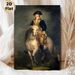 Vintage Military Officer On Horseback Classic Portrait Painting Poster, Realistic Dim-toned Historical Figure Poster, Elegant Classic Art Piece Ideal_maomaolike.com