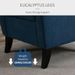 HOMCOM Button-Tufted Accent Chair With High Wingback, Rounded Cushioned Armrests And Thick Padded Seat, Blue_maomaolike.com