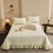 A-Class Wrinkled Yarn Tatami Sheet Princess Style Thickened Quilted Bed Cover Three-Piece Set 2025 New Model All-Season Universal_maomaolike.com