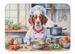 Brittany Spaniel The Chef Memory Foam Kitchen Mat Machine Washable Anti-Fatigue Mat Cushion Comfort Bath Mat Or Kitchen Rug_maomaolike.com