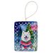 Samoyed Christmas Porcelain Ornament Christmas Tree Hanging Decorations For Home Christmas Holiday, Rectangle, Gift, Multicolor_maomaolike.com