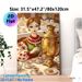 Traditional Tea Party Folk Lady Painting Poster, Vibrant Whimsical Illustrated Poster, Folk-attired Lady Pouring Tea From Golden Samovar, Warm_maomaolike.com