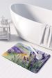 Lavender In Watercolor Memory Foam Kitchen Mat Machine Washable Anti-Fatigue Mat Cushion Comfort Bath Mat Or Kitchen Rug_maomaolike.com
