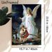 Guardian Angel Themed Painting Poster, Soft-toned Traditional Religious Scene Poster, Peaceful Spiritual Artwork Suitable For Home And Prayer Room_maomaolike.com