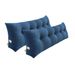 SOGA 2X 120cm Blue Triangular Wedge Bed Pillow Headboard_maomaolike.com
