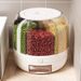 Food Grade Grain Box Container Household Insect-Proof Moisture-Proof Sealed Rotating Divider Rice Jar Storage Bin_maomaolike.com