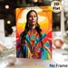 Sacagawea Indigenous Portrait Painting Poster, Vibrant Colorful Stylized Art Poster With Inspirational Quote, Meaningful Cultural Wall Decor For Home_maomaolike.com