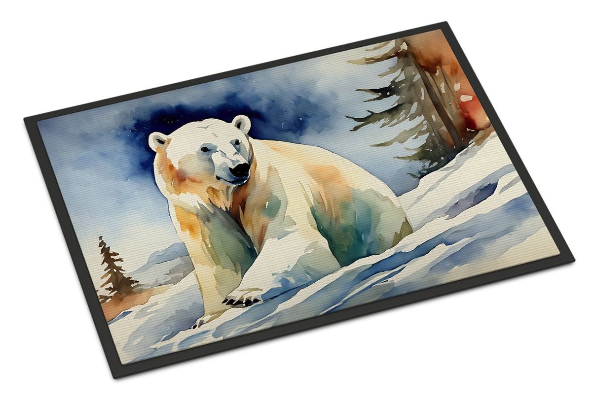 Polar Bear Doormat Front Door Mat Indoor Outdoor Rugs For Entryway, Non Slip Washable Low Pile, 24H X 36W_maomaolike.com