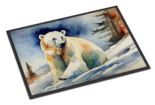 Polar Bear Doormat Front Door Mat Indoor Outdoor Rugs For Entryway, Non Slip Washable Low Pile, 24H X 36W_maomaolike.com