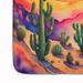 Cactus In Color Memory Foam Kitchen Mat Machine Washable Anti-Fatigue Mat Cushion Comfort Bath Mat Or Kitchen Rug_maomaolike.com