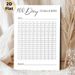 100 Day Challenge Painting Poster, Minimalist Clean-line Poster, Functional Tracking Chart With Goal And Reward Sections To Monitor Daily Progress_maomaolike.com