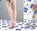 Blue Patterned Imitation Tile For Home Bathroom Decoration, Self-adhesive PVC Waterproof Floor St, Frosted Wall_maomaolike.com