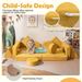 14 PCS Modular Kids Play Couch For Playroom And Bedroom Suede Fabric Covers Zipper Head Covers Protect_maomaolike.com