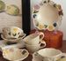 Handmade Floral And Bird Pattern Coarse Pottery Underglaze Retro High-Value Dessert Fruit Yogurt Bowl Birthday Gift_maomaolike.com