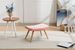 Wooden Step Ottoman,Wooden Step Stool For Adults,Square Cushion Foot Stool,Small Stool With Non-Slip Pad,Wood Stool Suitable For Bedroom, Living Room And Kitchen (PINK)_maomaolike.com