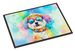 Bichon Frise Hippie Dawg Doormat Front Door Mat Indoor Outdoor Rugs For Entryway, Non Slip Washable Low Pile, 24H X 36W_maomaolike.com