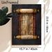 Ancient Scroll Painting Poster, Vintage Aged Scroll With Elaborate Ancient Script Poster, Brings Classic Historical Charm, Suitable For Study, Home_maomaolike.com