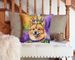 Finnish Spitz King Of Mardi Gras Throw Pillow Machine Washable, Indoor Outdoor Decorative Pillow For Couch, Bed Or Patio, 14Hx14W_maomaolike.com