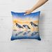 Oystercatchers Foraging Throw Pillow Machine Washable, Indoor Outdoor Decorative Pillow For Couch, Bed Or Patio, 18Hx18W_maomaolike.com