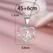 Cute Female A-Z Letter Flower Pendant Necklace Silver Color Wedding Jewelry Gift For Women_maomaolike.com