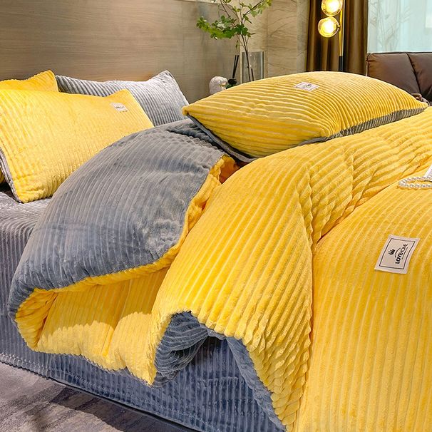 Winter New Thickened Four-Piece Milk Velvet Duvet Cover Bed Sheet Three-Piece Set Machine Washable Factory Wholesale Trade_maomaolike.com