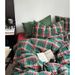 Wholesale INS American Retro Green Plaid Nordic Simple Mixed Pure Washed Four-Piece All Cotton 4-Piece Set_maomaolike.com