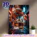Whiskey Hand In Night City Painting Poster, Vibrant Cyberpunk-style Poster, Glowing Urban Alley Scene With Adorned Hand Holding Whiskey Glass_maomaolike.com