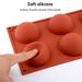 6-Piece Large Half Round Chocolate Mousse Cake DIY Baking Tool Silicone Ice Ball Mold_maomaolike.com