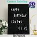Birthday Love Themed Painting Poster, Minimalist Black & White Text Art Poster, Warm Heartfelt Birthday Message, Ideal For Birthday Celebrations And_maomaolike.com