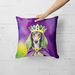 Saluki King Of Mardi Gras Throw Pillow Machine Washable, Indoor Outdoor Decorative Pillow For Couch, Bed Or Patio, 18Hx18W_maomaolike.com