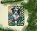 Border Collie Christmas Porcelain Ornament Christmas Tree Hanging Decorations For Home Christmas Holiday, Rectangle, Gift, Multicolor_maomaolike.com