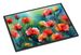 Ohio Scarlet Carnations In Watercolor Doormat Front Door Mat Indoor Outdoor Rugs For Entryway, Non Slip Washable Low Pile, 24H X 36W_maomaolike.com