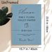 Bathroom Reminder Painting Poster, Minimalist Light Blue Text & Line Art Poster, Clearly States Toilet Flushing Rules, Ideal For Home Restroom, Public_maomaolike.com